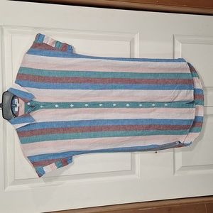 Madewell Multicolor Striped Shirt Dress